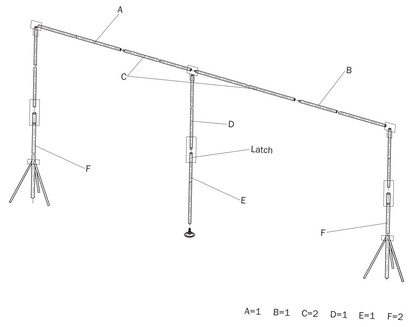 6 x 3m Stand Set for Starcloth or Drape