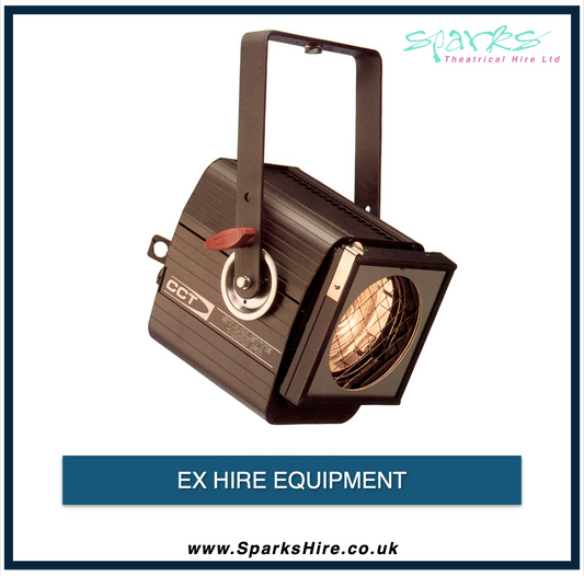 Ex-Hire CCT Starlette 1kw / 1.2kw Fresnel, c/w lamp & Barndoor