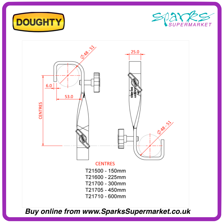 T21500	HOOK CLAMP D/ENDED 90 TWIST