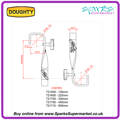 T21500	HOOK CLAMP D/ENDED 90 TWIST