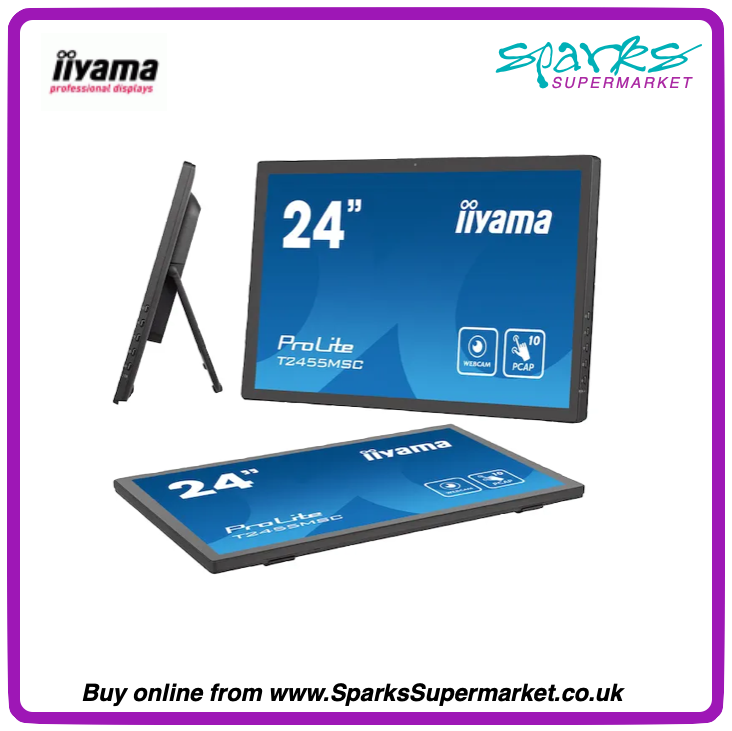iiyama ProLite 24" PCAP 10-point multi-touch monitor with flexible stand