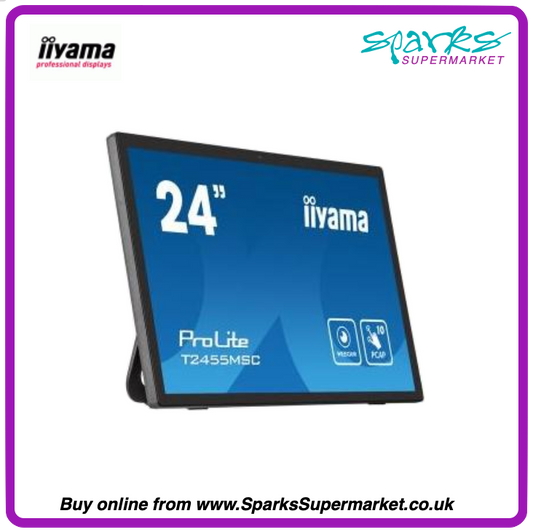 iiyama ProLite 24" PCAP 10-point multi-touch monitor with flexible stand