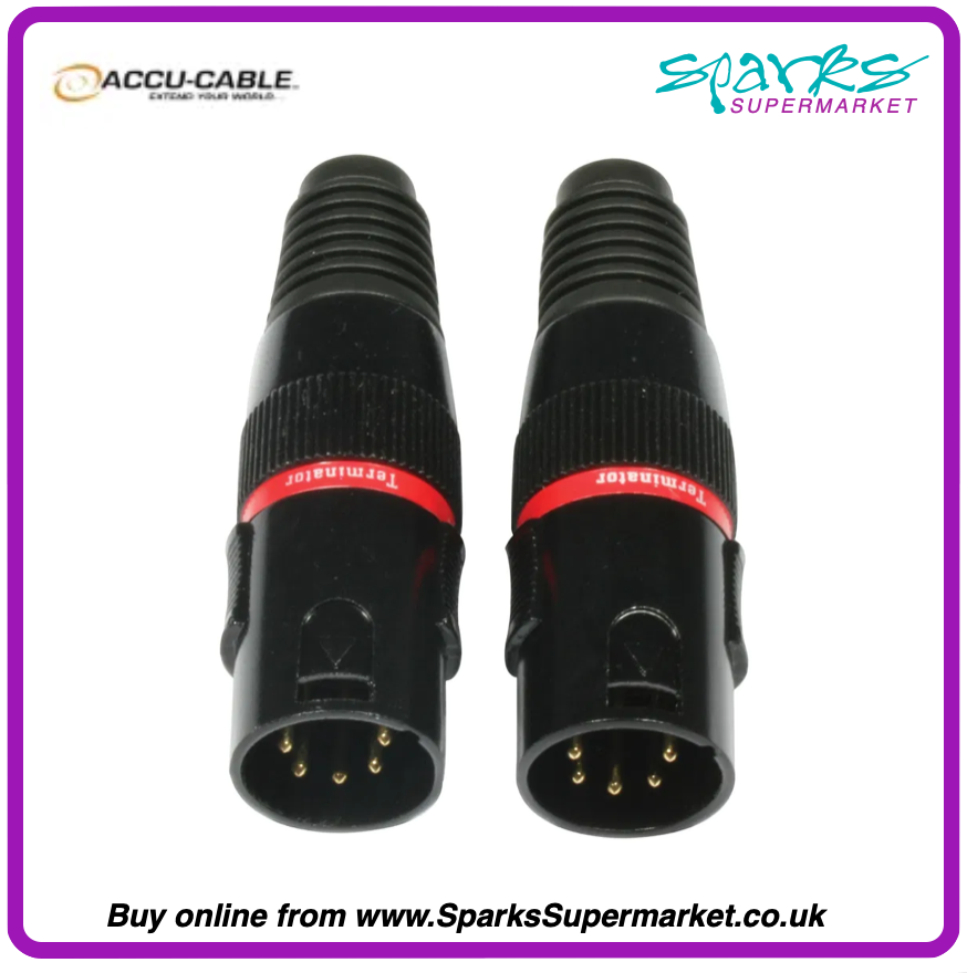 DMX XLR 5pin Termination Plug - Pack of Two