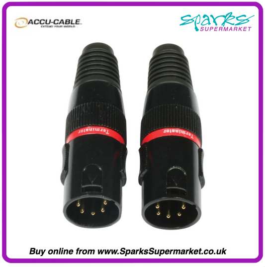 DMX XLR 5pin Termination Plug - Pack of Two