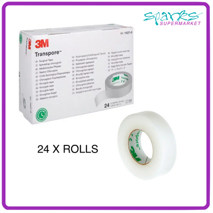 3M Transpore "Radio Mic" Tape, 1.25Cm X 9.1M