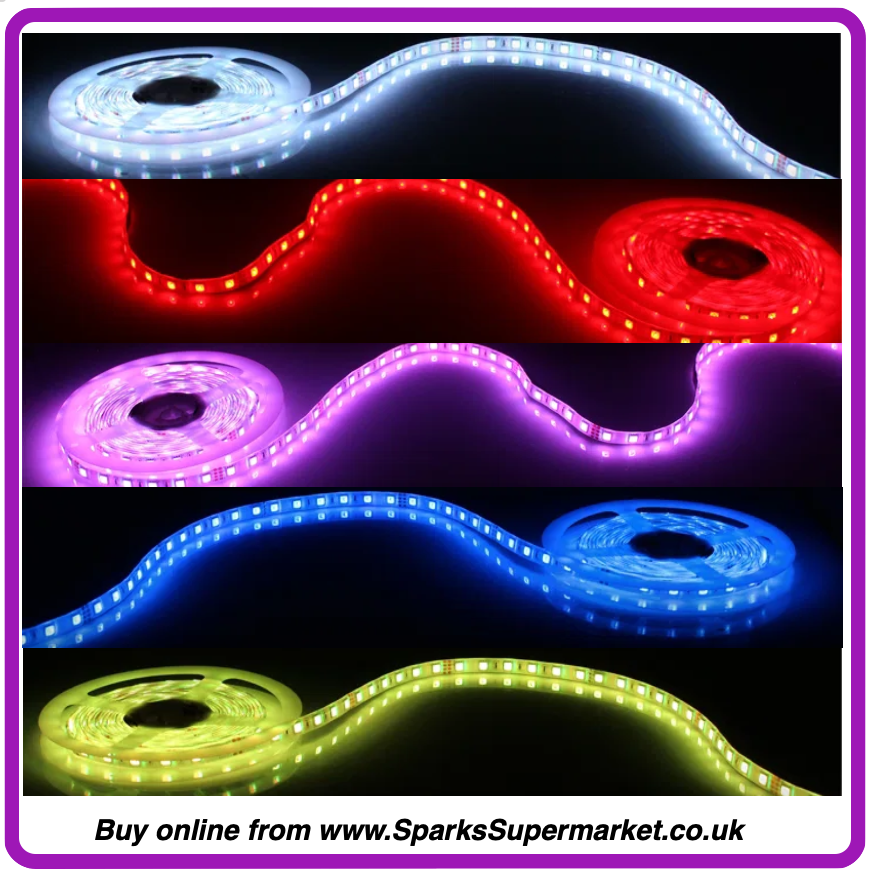 5M RGB+CW LED TAPE WITH POWER SUPPLY AND DMX DRIVER