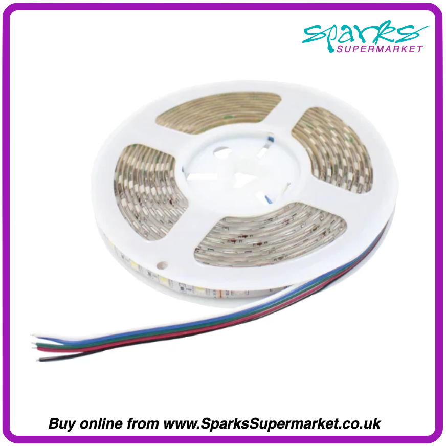 5M RGB+CW LED TAPE WITH POWER SUPPLY AND DMX DRIVER