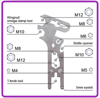 Wing-nut spanner multi-tool