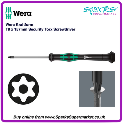 Wera Kraftform Micro T8 Security Torx Screwdriver 157mm
