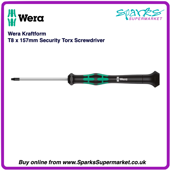 Wera Kraftform Micro T8 Security Torx Screwdriver 157mm