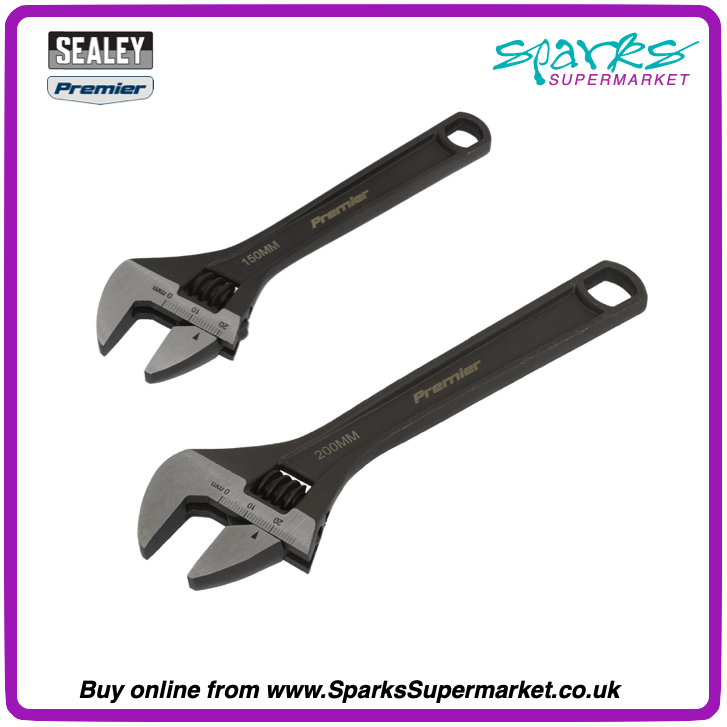 Sealey Premier Adjustable Spanner 200mm (8")