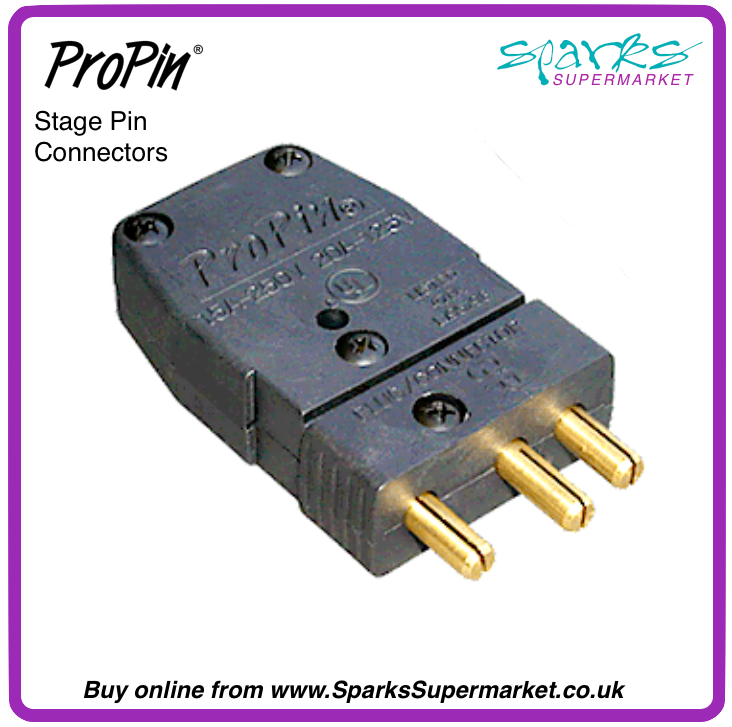 Stage Pin Rack Panel STAGE PIN MALE CONNECTOR – Sparks Theatrical Lighting Supermarket