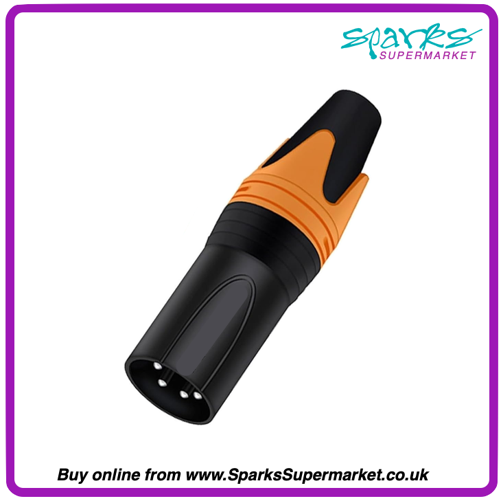 5 Pin XLR Connectors - Black / Orange