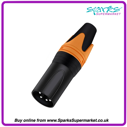5 Pin XLR Connectors - Black / Orange