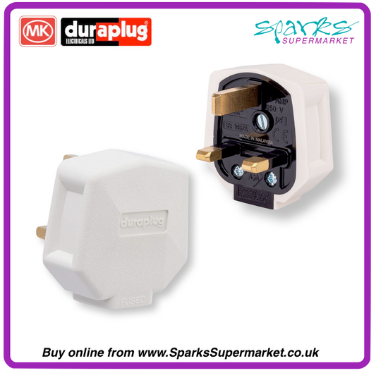 PF133WHI 13A DURAPLUG WHITE
