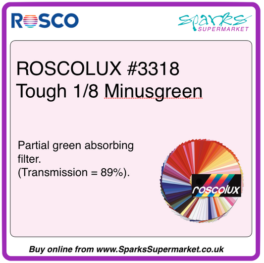 Roscolux #3318 Tough 1/8 Minusgreen