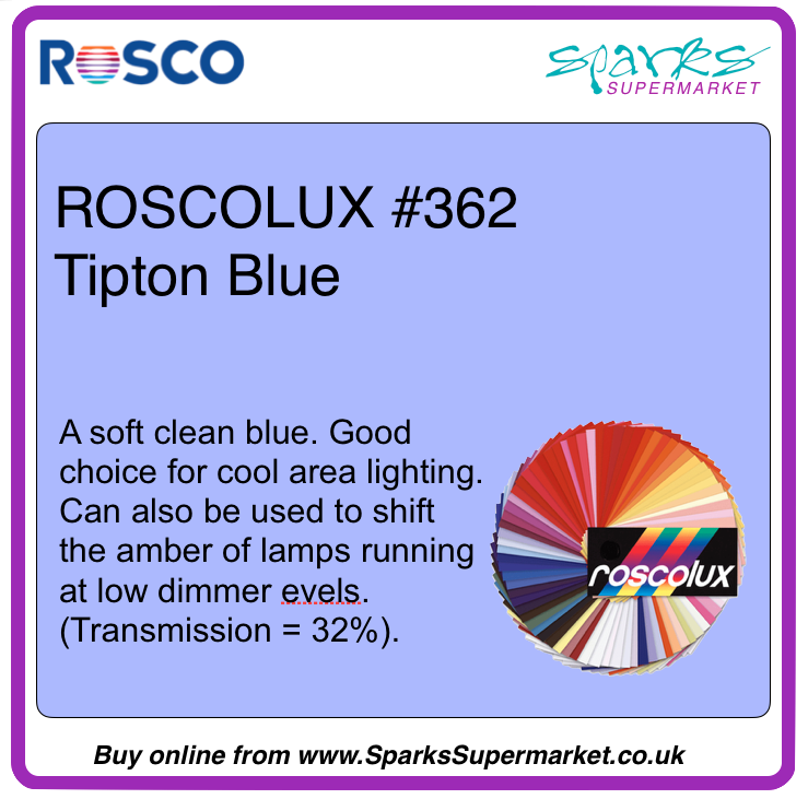 Roscolux #362 Tipton Blue