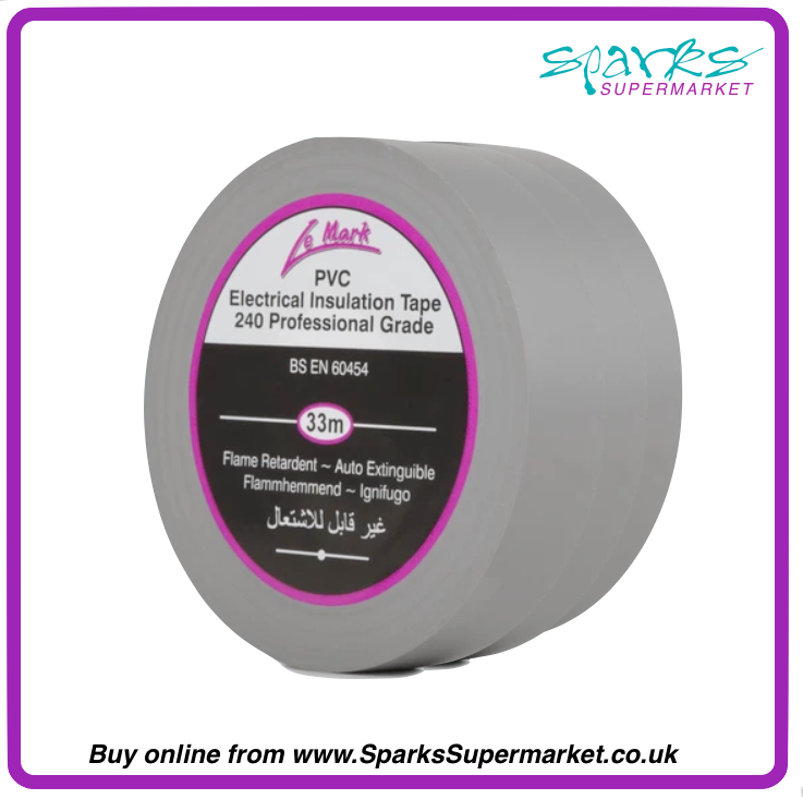 WIDE PVC ELECTRICAL TAPE GREY