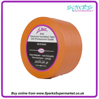 WIDE PVC ELECTRICAL TAPE ORANGE