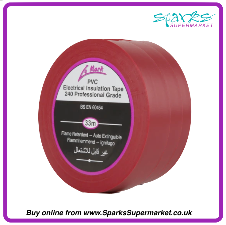 WIDE PVC ELECTRICAL TAPE RED