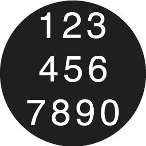 Rosco Gobo 78058	Helvetica Numbers