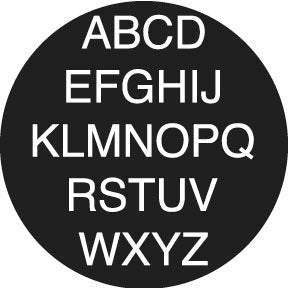 Rosco Gobo 78060	Helvetica Capitals