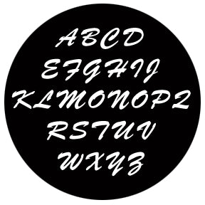 Rosco Gobo 78264	Brush Script Capitals