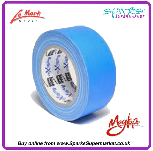 FLUORESCENT GAFFA TAPE 50M X 25M - MAGTAPE XTRA BLUE