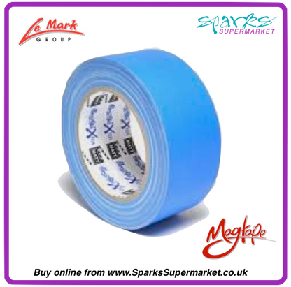 FLUORESCENT GAFFA TAPE 50M X 25M - MAGTAPE XTRA BLUE