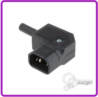 Right Angle Cable Mount IEC Plug Male