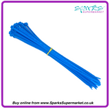 FLUORESCENT CABLE TIES BLUE