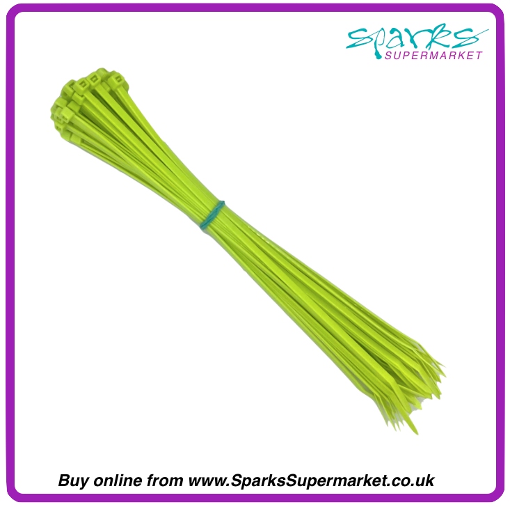 FLUORESCENT GREEN CABLE TIES