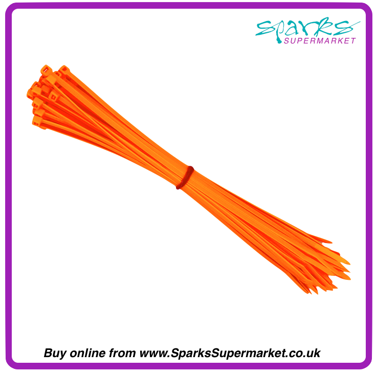 FLUORESCENT CABLE TIES ORNAGE