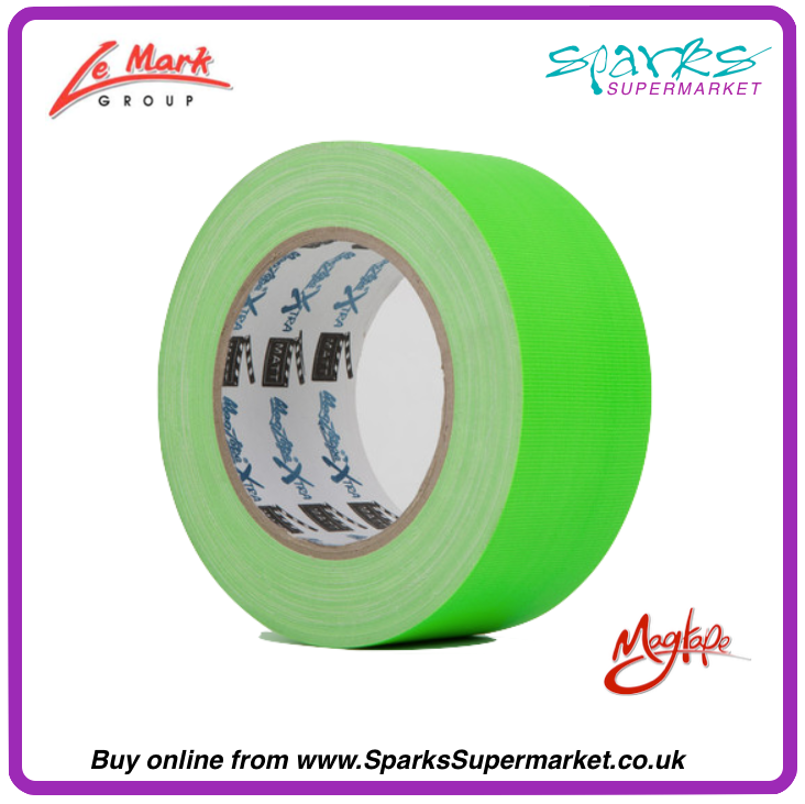 FLUORESCENT GAFFA TAPE 50M X 25M - MAGTAPE XTRA GREEN