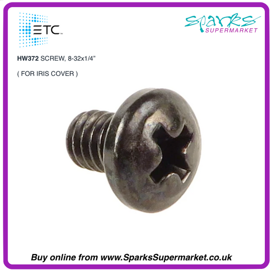 HW372 SCREW, 8-32x1/4” ( FOR IRIS COVER )