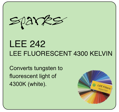 LEE 242 LEE FLUORESCENT 4300 KELVIN