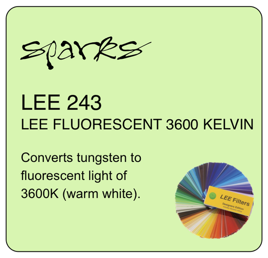 LEE 243 LEE FLUORESCENT 3600 KELVIN