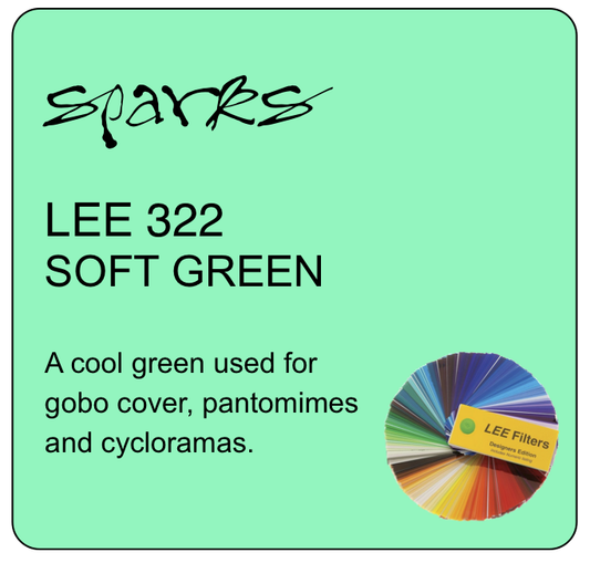 LEE 322 SOFT GREEN* - HALF SHEET 61CM X 53CM*