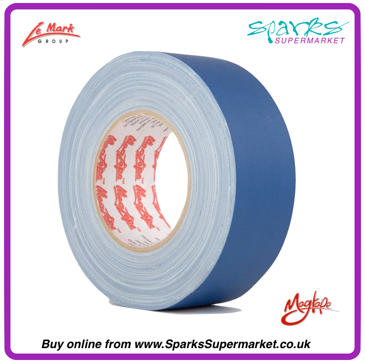 Blue - Matt Pro Gaffa Tape 50m X 50mm - Magtape 500