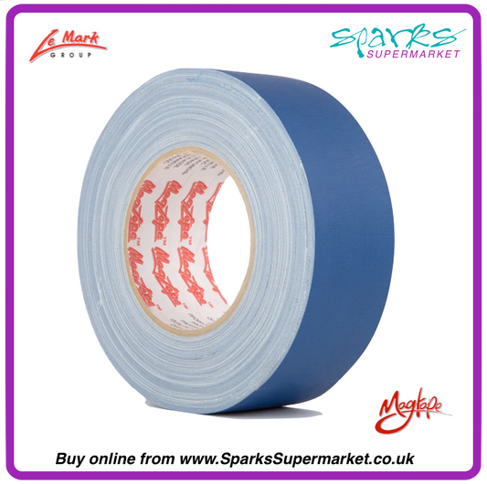 Blue - Matt Pro Gaffa Tape 50m X 50mm - Magtape 500