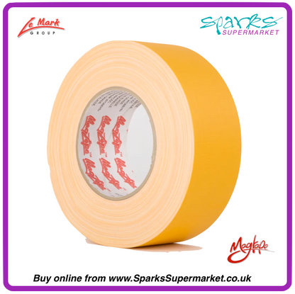 Yellow - Matt Pro Gaffa Tape 50m X 50mm - Magtape 500