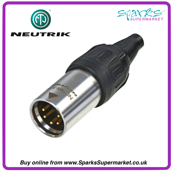 IP65 XLR 5 POLE Cable Connector Male ( NC5MX-TOP ) – Sparks Theatrical ...