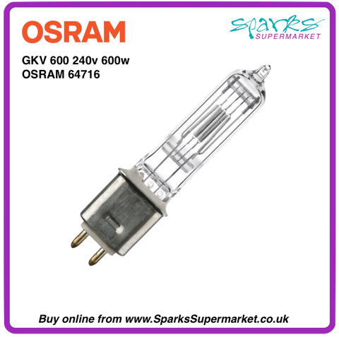 GKV 600 240V 600W G9.5 LAMP - OSRAM 64716