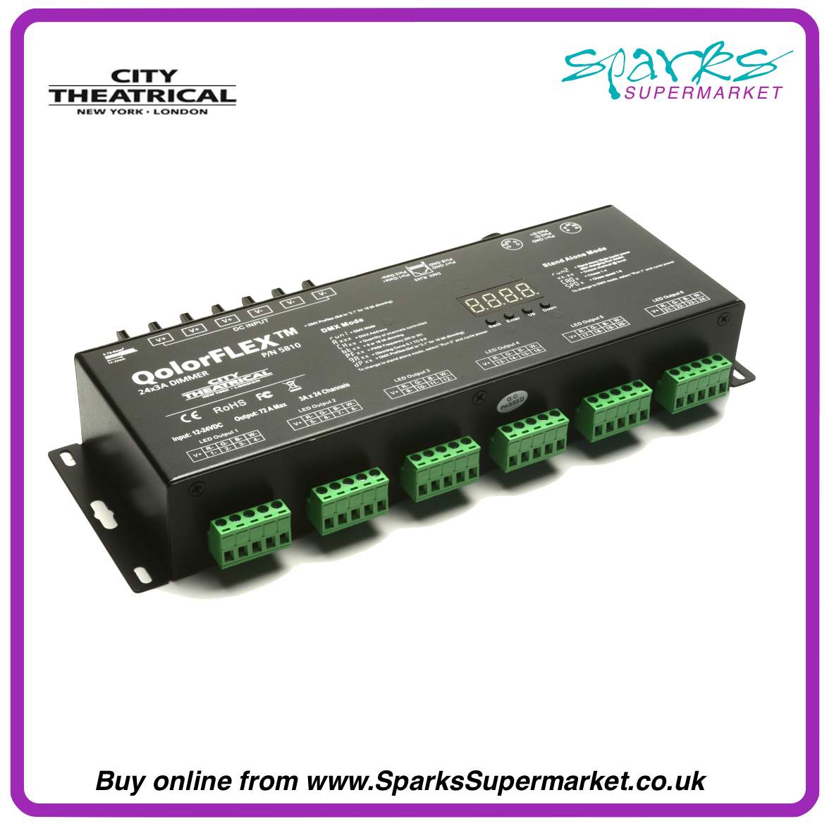 City Theatrical Qolorflex 24x3 LED Driver ( 5810 )
