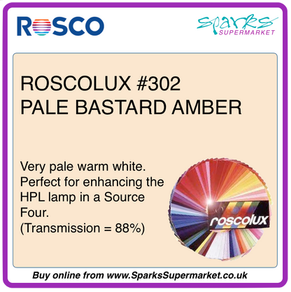 Roscolux #302 Pale Bastard Amber