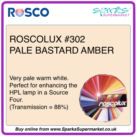 ROSCOLUX #302 PALE BASTARD AMBER