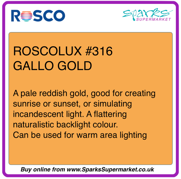 ROSCOLUX #316 GALLO GOLD