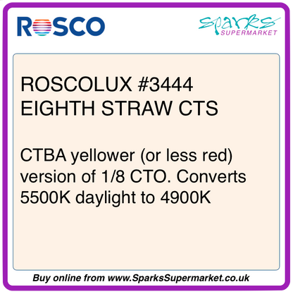 Roscolux #3444 Eighth Straw Cts