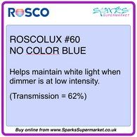 ROSCOLUX #60 NO COLOR BLUE