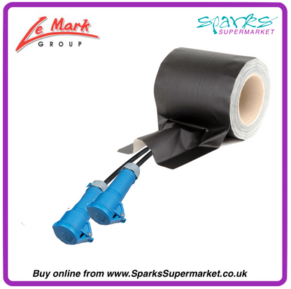 Slipway Cable Cover "Tunnel"  Tape Black 140mm X 30m